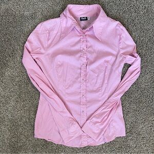 Vintage D&G Dolce & Gabbana Pink Fitted Button Down Shirt Italian Made 28/42 Y2K